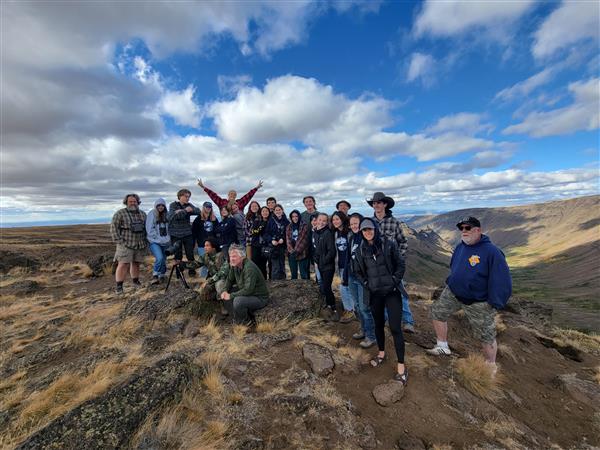 Class photo at Malheur Wildlife Refuge